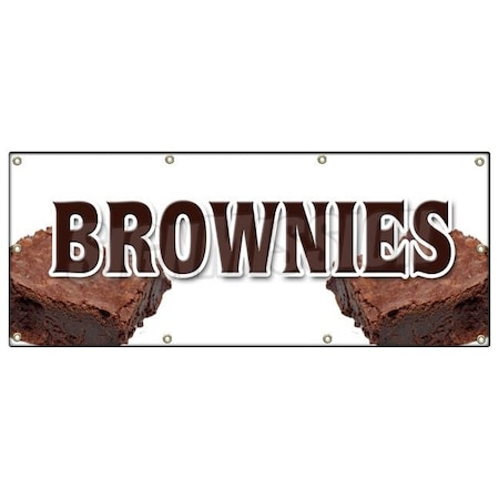 BROWNIES BANNER SIGN Bakery Chewy Warm Homemade Best Chocolate Blondies